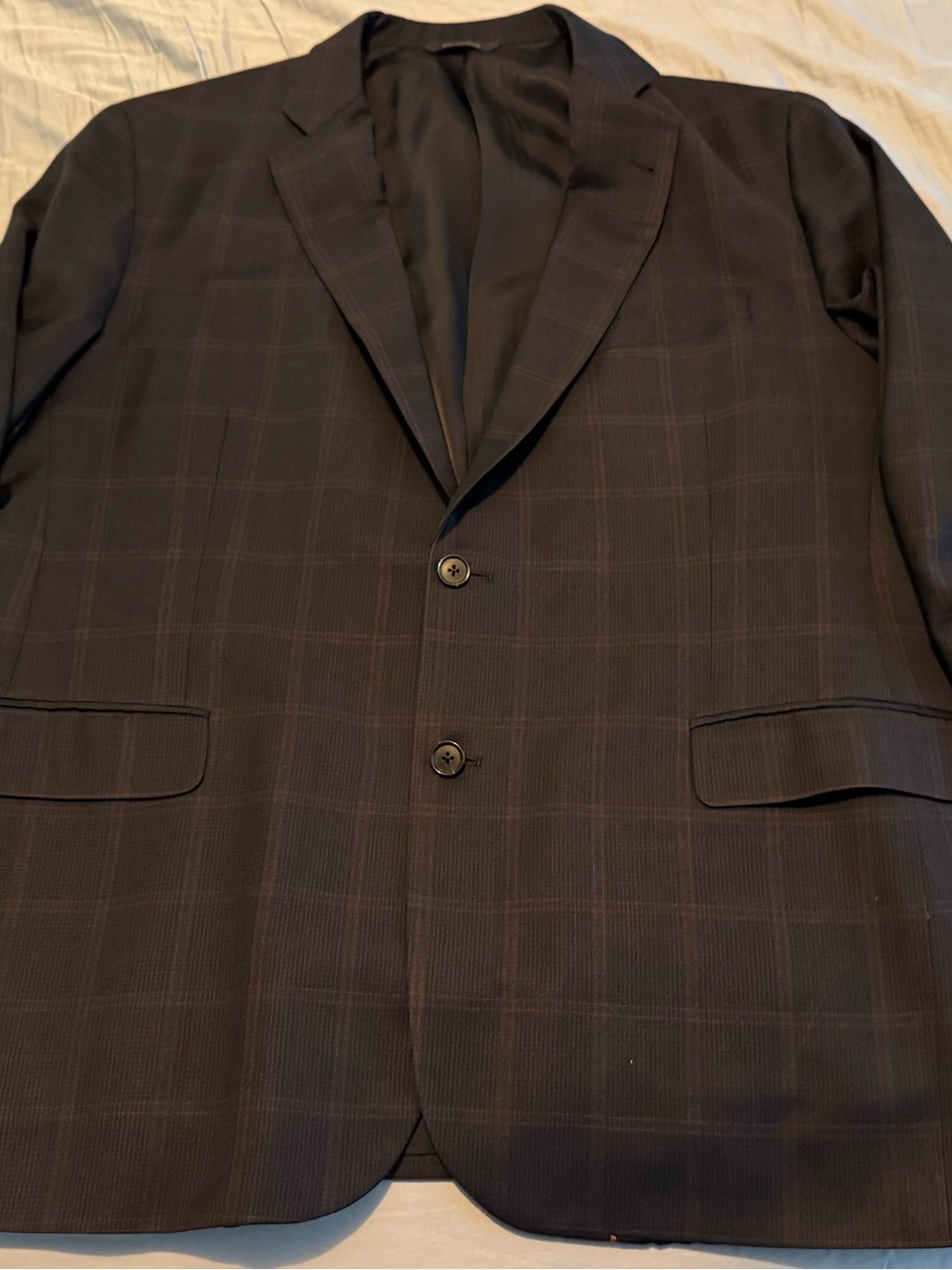 Brooks Brothers Madison Fit Windowpane Wool Sport Coat 48L